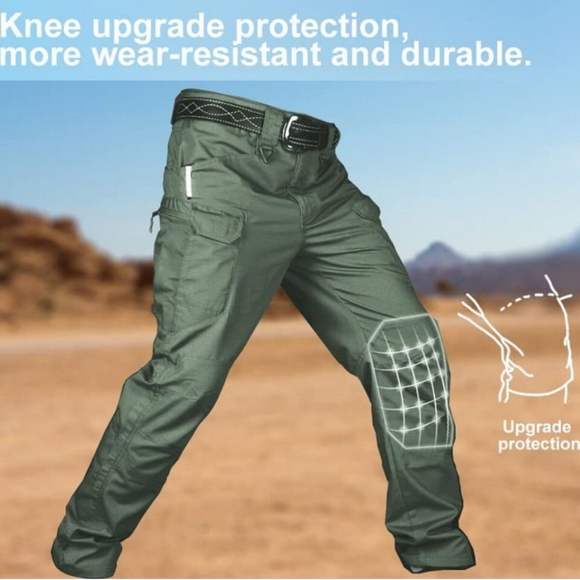 Mens Tactical Waterproof Hiking Military Outdoor Working Pants with Belt combat - Picture 16 of 16